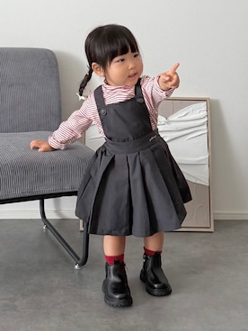 「アイテム（ワンピース/ドレス）」を使った、soy🍃さん（キッズ・80cm）の秋コーディネート