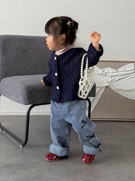 「アイテム（トップス）」を使った、soy🍃さん（キッズ・80cm）の秋コーディネート