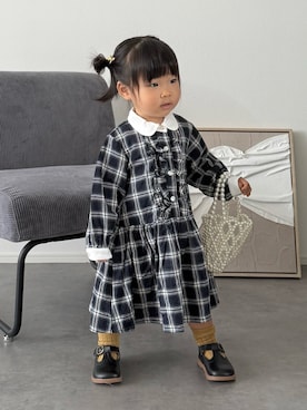 「アイテム（バッグ）」を使った、soy🍃さん（キッズ・80cm）の秋コーディネート