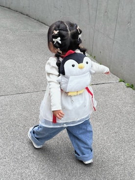 「アイテム（パンツ）」を使った、soy🍃さん（キッズ・80cm）の秋コーディネート