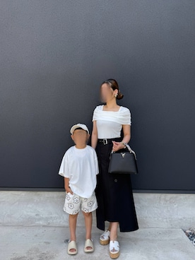 「HERMES（エルメス）のアイテム」を使った、10acoさん（レディース・161cm）の夏コーディネート