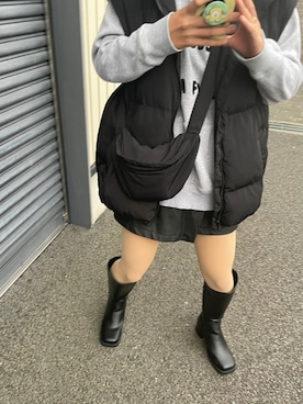「one way（ワンウェイ）のアイテム（パンツ）」を使った、いろはさん（レディース・158cm）の冬コーディネート