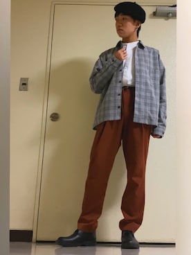 「STUDIOUS（ステュディオス）のアイテム（チノパンツ）」を使った、いまこーさん（メンズ・174cm）の秋コーディネート