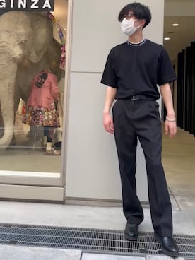 「LAD MUSICIAN（ラッドミュージシャン）のアイテム（スニーカー）」を使った、ごんぞうさん（メンズ・172cm）の夏コーディネート