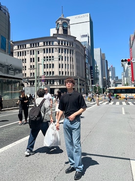 「アイテム（トップス）」を使った、ごんぞうさん（メンズ・173cm・20代）の夏コーディネート