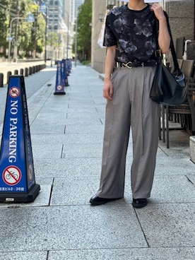「アイテム（スラックス）」を使った、ごんぞうさん（メンズ・173cm・20代）の夏コーディネート