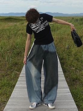 「Onitsuka Tiger（オニツカタイガー）のアイテム」を使った、shoさん（メンズ・173cm）の夏コーディネート