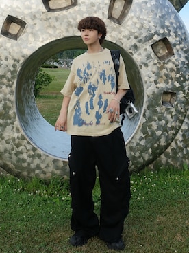 「アイテム（ボディバッグ/ウエストポーチ）」を使った、shoさん（メンズ・173cm）の夏コーディネート