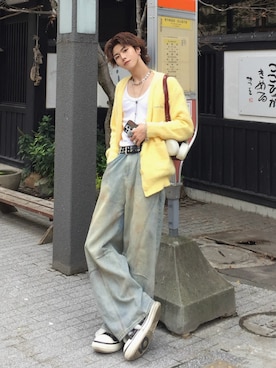 「アイテム（スニーカー）」を使った、shoさん（メンズ・173cm）の秋コーディネート
