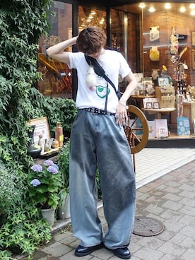 「CIASENSE（シアセンス）の＋6.8cm High sole dress bit loafers /ハイソール ドレス ビットローファー（ローファー）」を使った、shoさん（メンズ・173cm・20代）の夏コーディネート