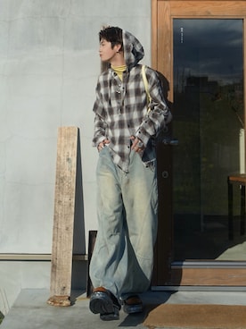 「アイテム（ピアス（両耳用））」を使った、shoさん（メンズ・173cm・20代）の秋コーディネート