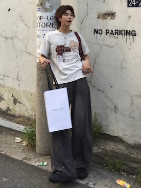 「アイテム（ピアス（両耳用））」を使った、shoさん（メンズ・173cm）の秋コーディネート