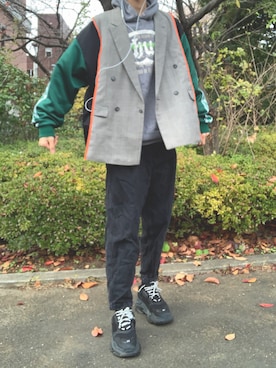 「未来のWEARISTAプロジェクト」｜「アイテム（その他アウター）」を使った、nihongoさん（メンズ・180cm）の秋コーディネート