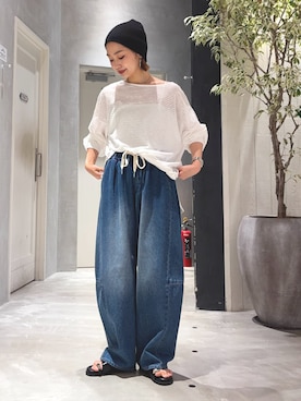 「CIAOPANIC TYPY（チャオパニックティピー）のアイテム（パンツ）」を使った、ponsan0529さん（レディース・156cm）の夏コーディネート