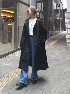 「アイテム（モッズコート）」を使った、ponsan0529さん（レディース・156cm）の秋コーディネート