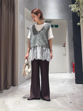 「CIAOPANIC TYPY（チャオパニックティピー）のアイテム（パンツ）」を使った、ponsan0529さん（レディース・156cm）の夏コーディネート