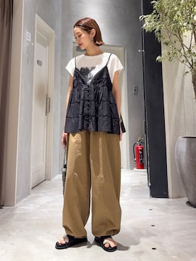 「CIAOPANIC TYPY（チャオパニックティピー）のアイテム（パンツ）」を使った、ponsan0529さん（レディース・156cm）の夏コーディネート