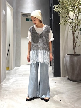 「CIAOPANIC TYPY（チャオパニックティピー）のアイテム（パンツ）」を使った、ponsan0529さん（レディース・156cm）の夏コーディネート