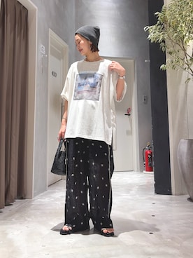 「CIAOPANIC TYPY（チャオパニックティピー）のアイテム（パンツ）」を使った、ponsan0529さん（レディース・156cm）の夏コーディネート