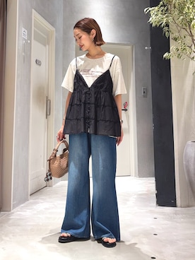 「CIAOPANIC TYPY（チャオパニックティピー）のアイテム（パンツ）」を使った、ponsan0529さん（レディース・156cm）の夏コーディネート
