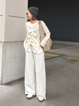 「CIAOPANIC TYPY（チャオパニックティピー）のアイテム（パンツ）」を使った、ponsan0529さん（レディース・156cm）の冬コーディネート