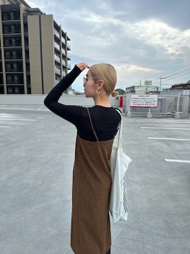 「BASERANGE（ベースレンジ）のアイテム」を使った、ponsan0529さん（レディース・156cm）の春コーディネート