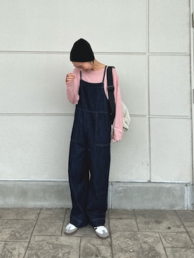 「秋」｜「アイテム（サロペット/オーバーオール）」を使った、ponsan0529さん（レディース・156cm）の秋コーディネート