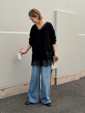 「CIAOPANIC TYPY（チャオパニックティピー）のアイテム（トップス）」を使った、ponsan0529さん（レディース・156cm）の秋コーディネート