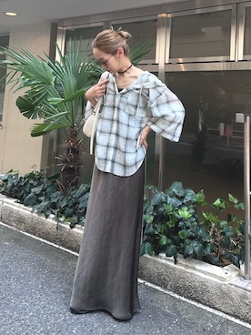 「アイテム（スカート）」を使った、ponsan0529さん（レディース・156cm）の夏コーディネート