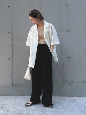 「CIAOPANIC TYPY（チャオパニックティピー）のアイテム（スラックス）」を使った、ponsan0529さん（レディース・156cm）の春コーディネート