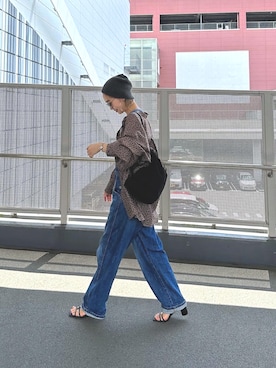 「Levi's（リーバイス）のアイテム（サロペット/オーバーオール）」を使った、ponsan0529さん（レディース・156cm）の夏コーディネート