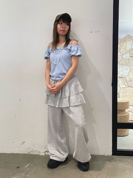 「イエベ春」｜「アイテム（グレー系）」を使った、ERIKOさん（レディース・152cm）の夏コーディネート
