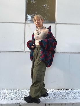 「jouetie（ジュエティ）のアイテム（その他アウター）」を使った、ERIKOさん（レディース・152cm）の夏コーディネート