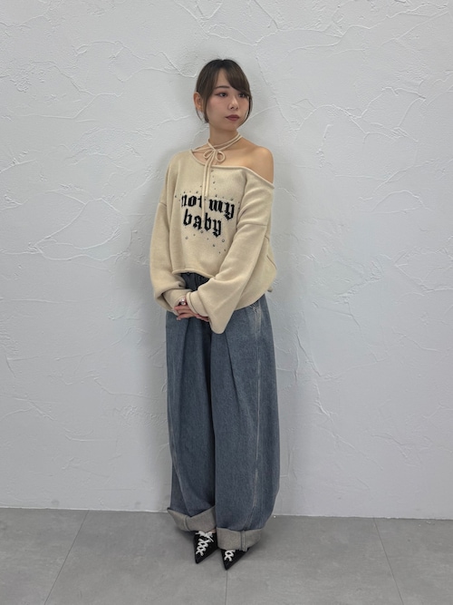 something×PosTokyo】TUCK BUGGY/タックバギーデニムパンツ（デニム