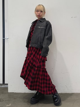 「jouetie（ジュエティ）のアイテム（ブルゾン）」を使った、ERIKOさん（レディース・152cm）の秋コーディネート