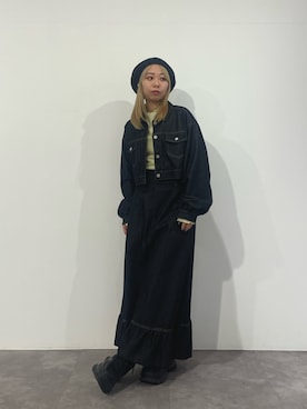 「jouetie（ジュエティ）のアイテム（スニーカー）」を使った、ERIKOさん（レディース・152cm）の冬コーディネート