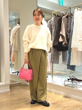 「カシミヤ」｜「アイテム（シューズ）」を使った、Ishikawaさん（レディース・157cm）の冬コーディネート