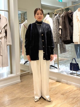 「カシミヤ」｜「アイテム（トップス）」を使った、Ishikawaさん（レディース・157cm）の秋コーディネート