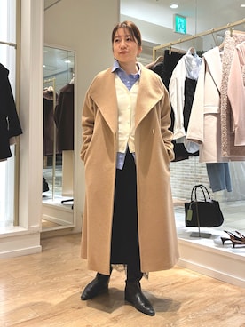 「アイテム（その他アウター、イエロー系）」を使った、Ishikawaさん（レディース・157cm）の秋コーディネート