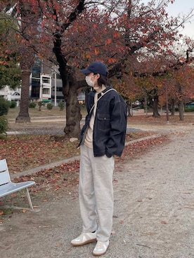 「COS（コス）のアイテム（帽子）」を使った、kanatoさん（メンズ・174cm）の冬コーディネート