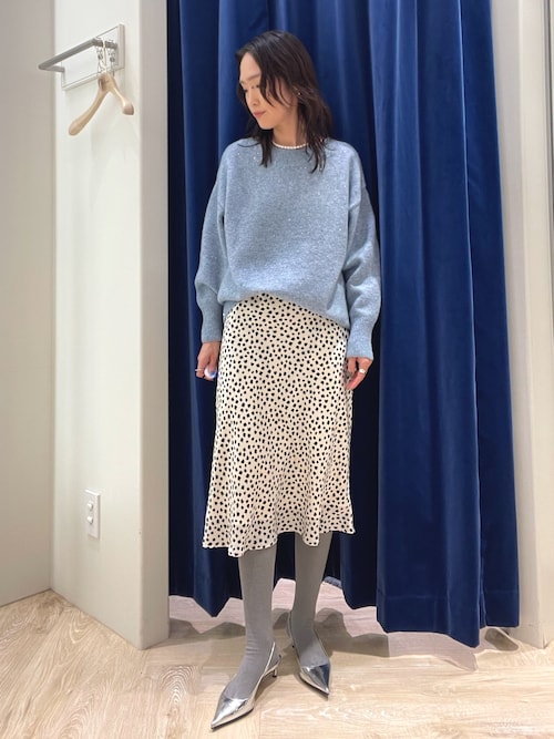 NOLLEY'S Sophi スカート ウォッシャブル変形ドットプリント