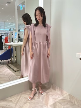 「NOLLEY’S Sophi（ノーリーズソフィ）のアイテム（アクセサリー）」を使った、EIKA.Kさん（レディース・160cm）の夏コーディネート