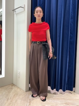 「NOLLEY’S Sophi（ノーリーズソフィ）のアイテム（パンツ）」を使った、EIKA.Kさん（レディース・160cm）の夏コーディネート