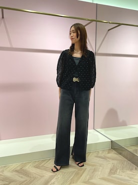 「NOLLEY’S Sophi（ノーリーズソフィ）のアイテム（アクセサリー）」を使った、EIKA.Kさん（レディース・160cm）の夏コーディネート