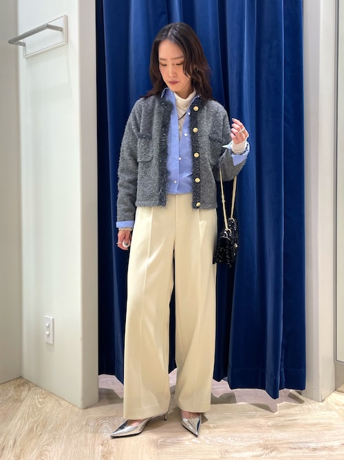 セール】ウォッシャブルウール調サージワイドパンツ（その他パンツ