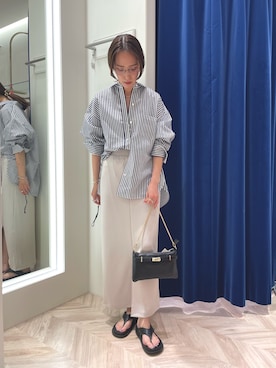 「NOLLEY’S Sophi（ノーリーズソフィ）のアイテム（アクセサリー）」を使った、EIKA.Kさん（レディース・160cm）の夏コーディネート