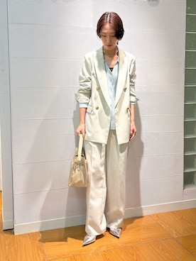 「NOLLEY’S（ノーリーズ）のアイテム」を使った、EIKA.Kさん（レディース・160cm）の春コーディネート