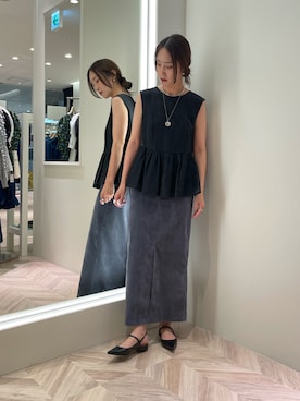 「NOLLEY’S Sophi（ノーリーズソフィ）のアイテム（アクセサリー）」を使った、EIKA.Kさん（レディース・160cm）の夏コーディネート