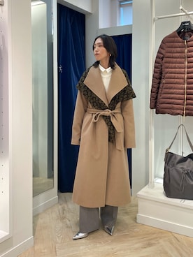 「アイテム（ストール/ショール）」を使った、EIKA.Kさん（レディース・160cm）の秋コーディネート