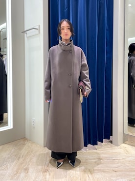 「NOLLEY’S Sophi（ノーリーズソフィ）のアイテム（チェスターコート）」を使った、EIKA.Kさん（レディース・160cm）の秋コーディネート